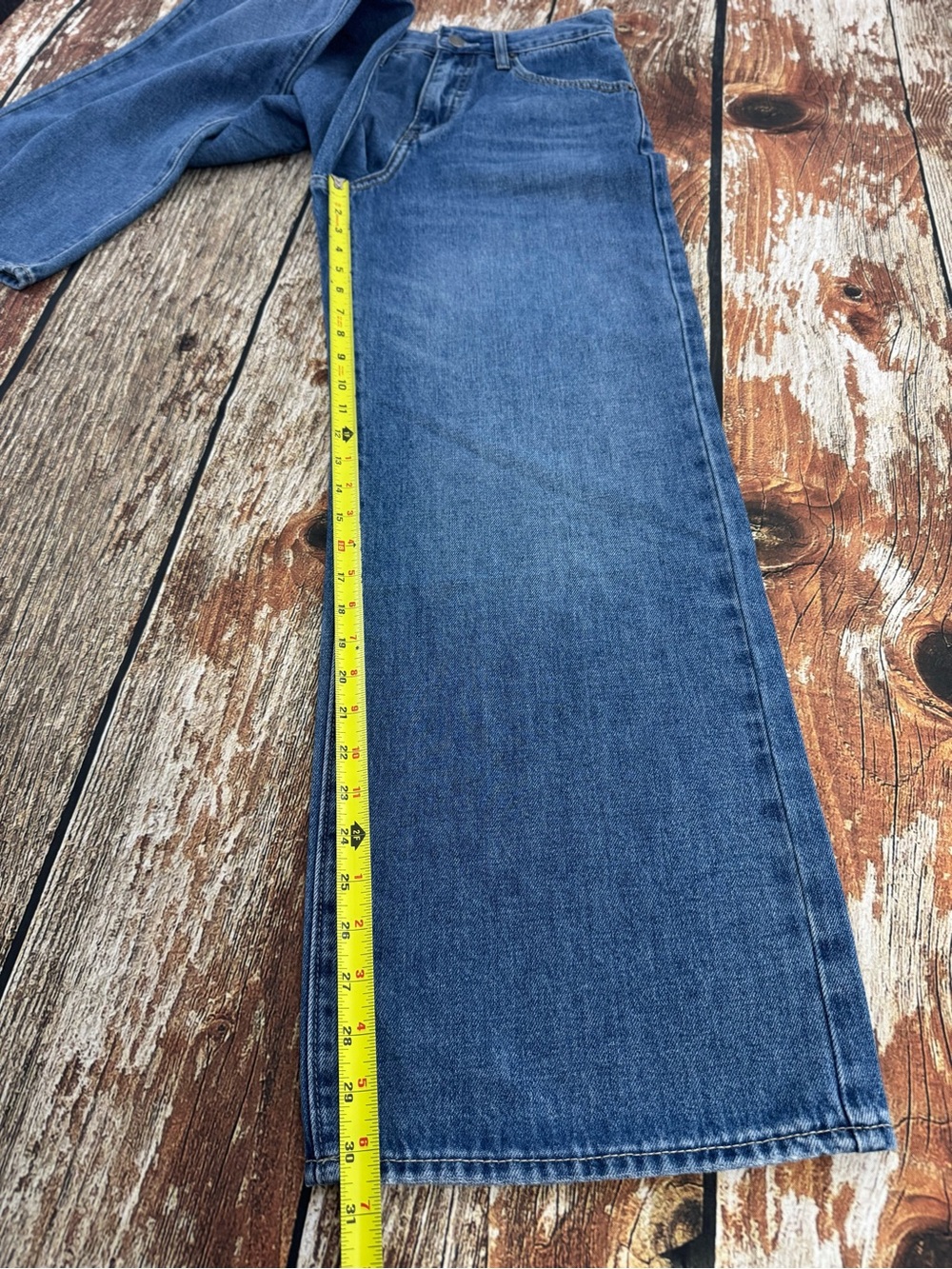 NEXTrys Women's Adapther Wide Leg, Baggy Denim Jeans Medium Wash, Size 26 x 31 - Picture 8 of 15